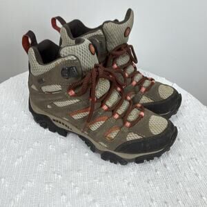 Merrell Womens Hiking Boots Brown Orange US Size 8 Medium Trail
